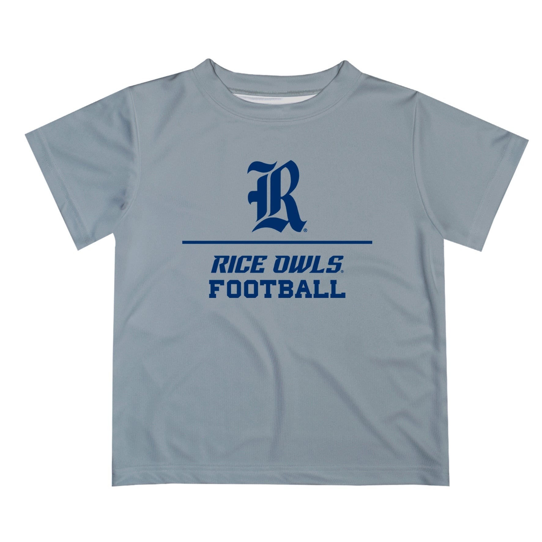 Rice University Owls Vive La Fete Football V1 Gray Short Sleeve Tee Shirt