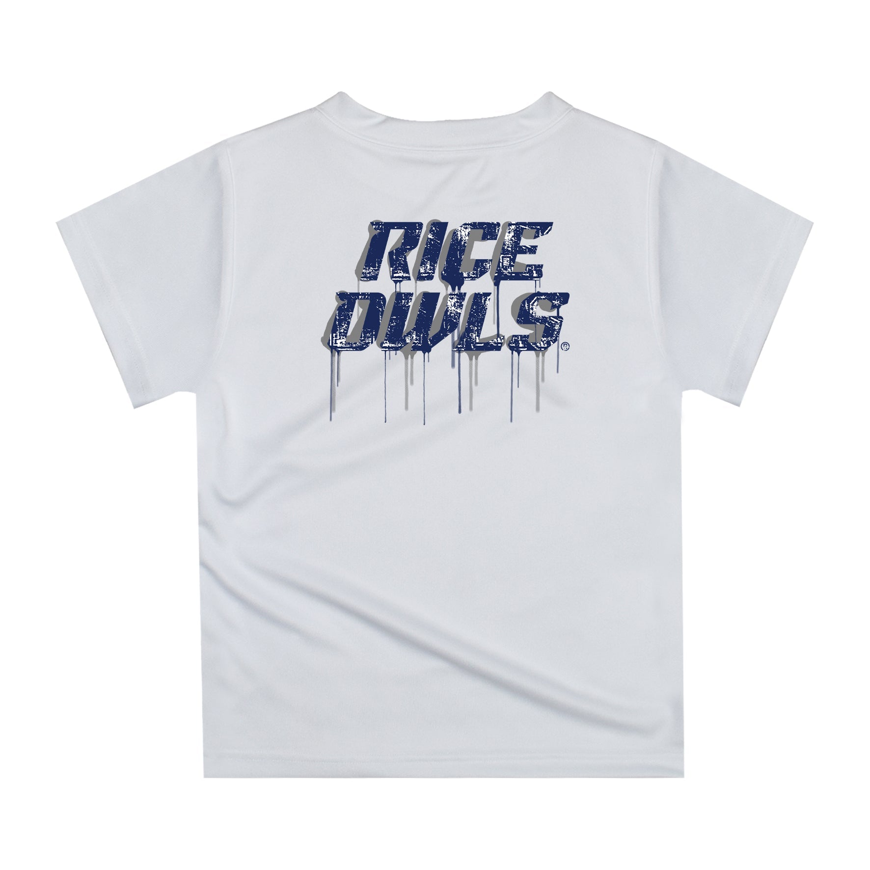Rice University Owls Original Dripping Football Helmet White T-Shirt by Vive La Fete