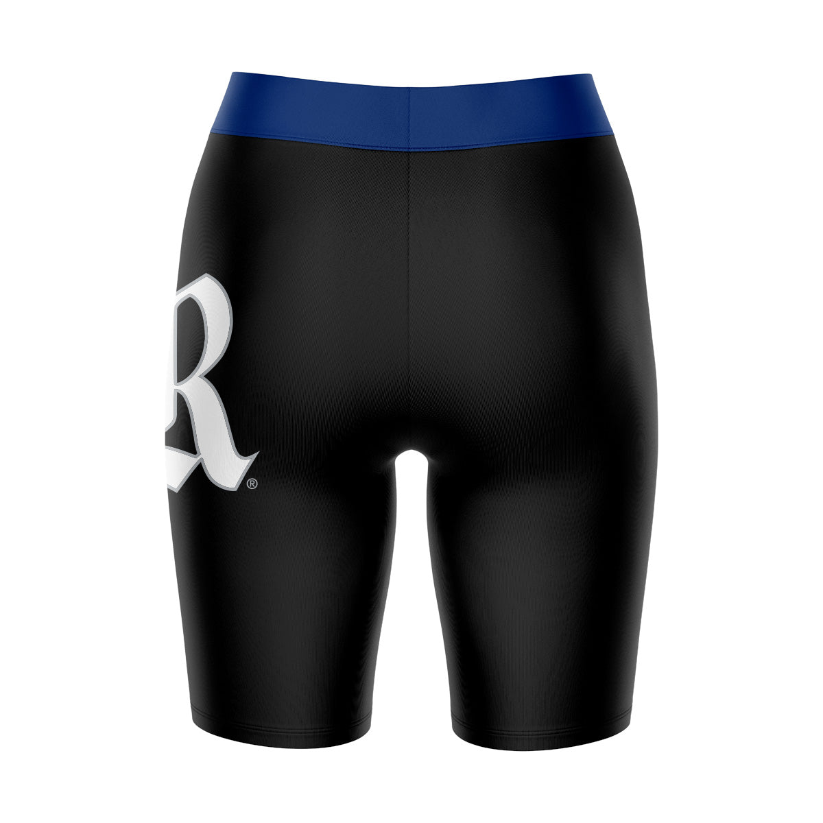 Rice University Owls Vive La Fete Game Day Logo on Thigh and Waistband Black and Blue Women Bike Short 9 Inseam"