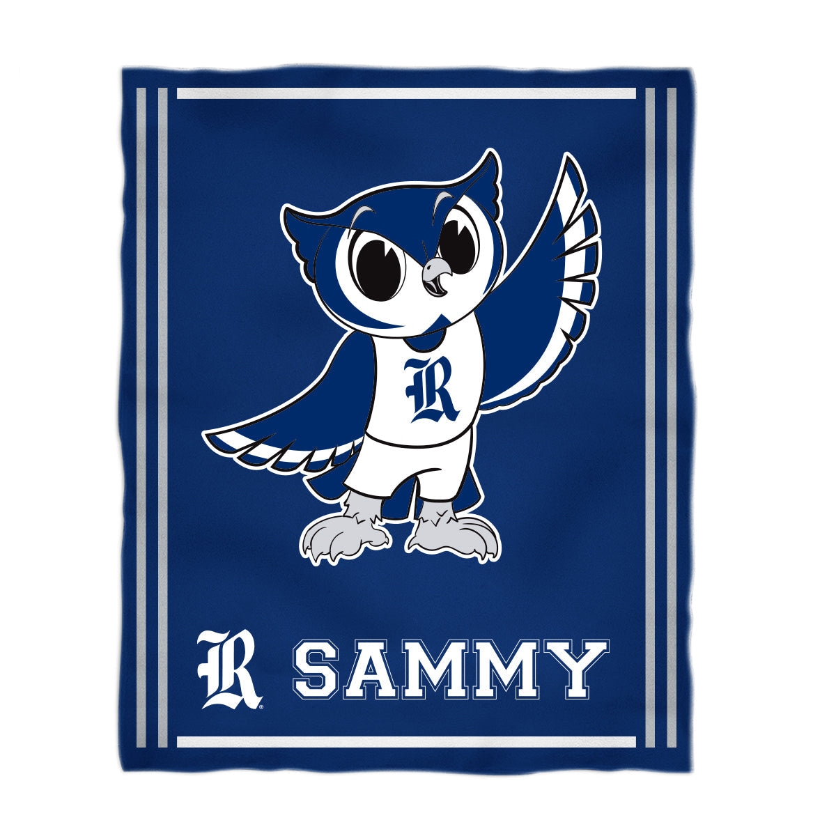 Rice University Owls Kids Game Day Blue Plush Soft Minky Blanket 36 x 48 Mascot