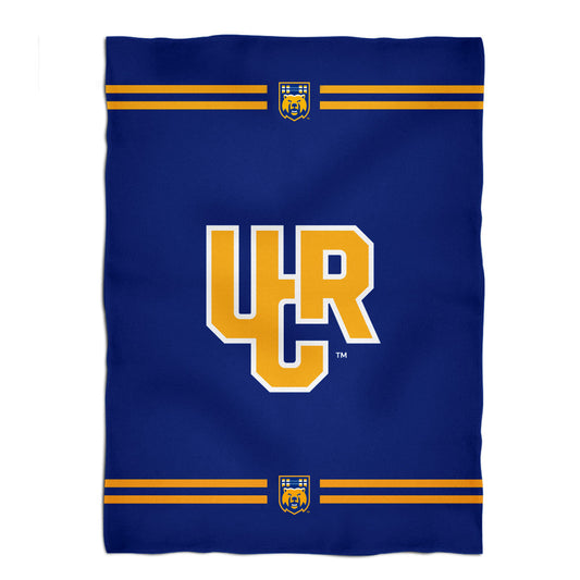 UC Riverside The Highlanders UCR Game Day Soft Premium Fleece Blue Throw Blanket 40 x 58 Logo and Stripes