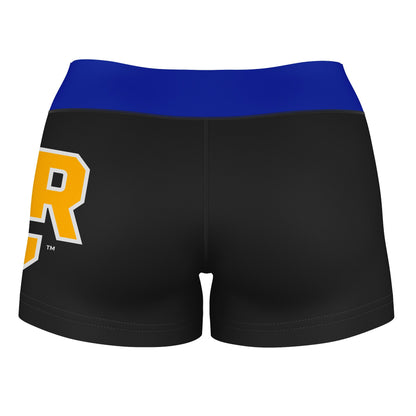 UC Riverside The Highlanders UCR Logo on Thigh & Waistband Black & Blue Women Yoga Booty Workout Shorts 3.75 Inseam" - Vive La F̻te - Online Apparel Store