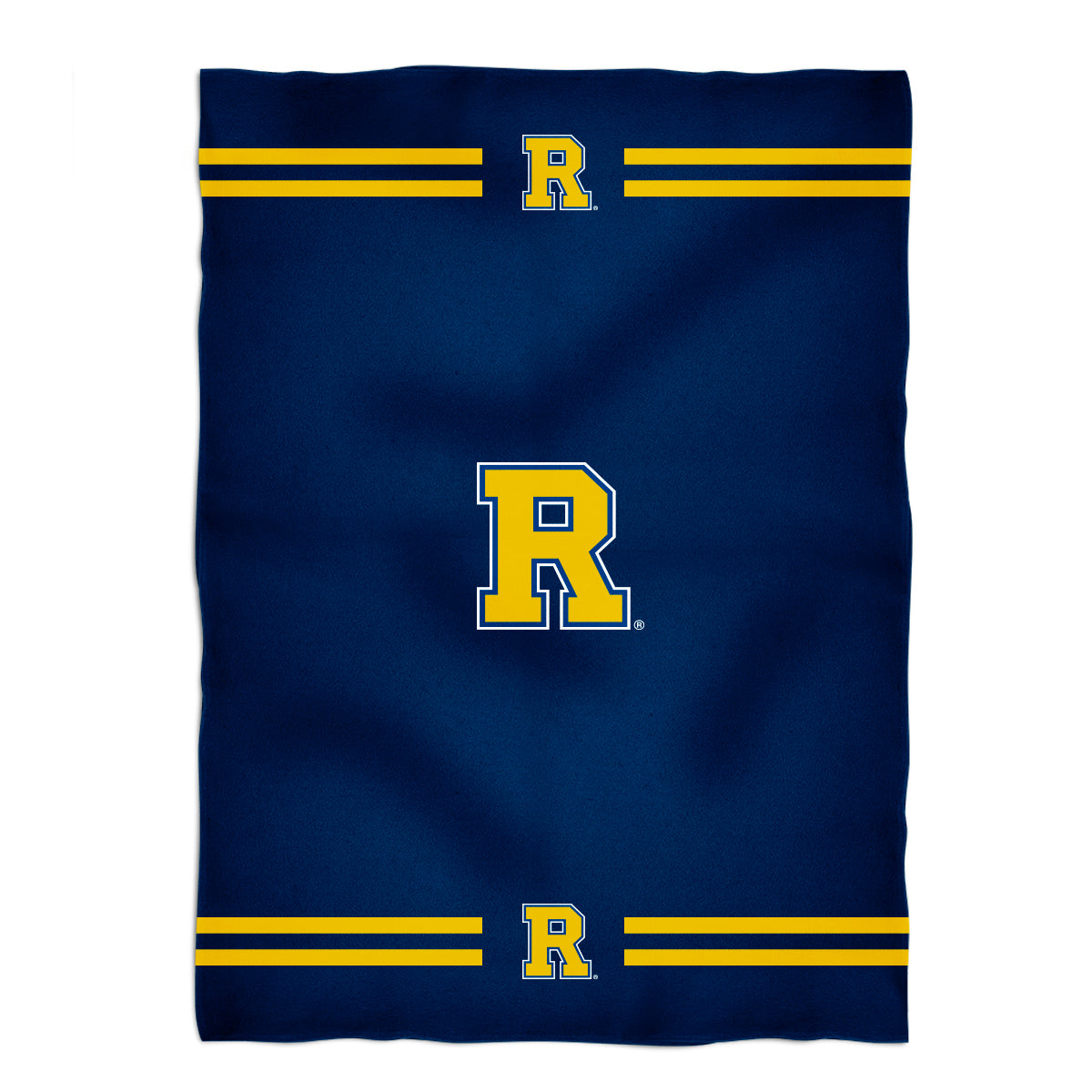 Rochester Yellowjackets Game Day Soft Premium Fleece Navy Throw Blanket 40 x 58 Logo and Stripes