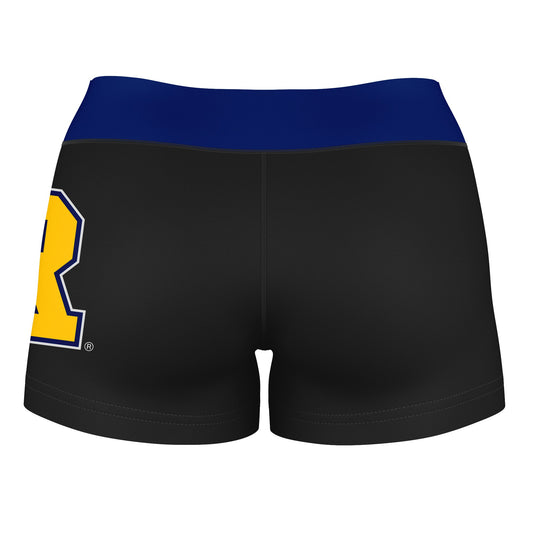 Mouseover Image, Rochester Yellowjackets Vive La Fete Logo on Thigh & Waistband Black & Blue Women Yoga Booty Workout Shorts 3.75 Inseam"