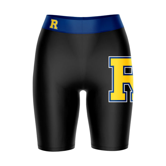 Rochester Yellowjackets Vive La Fete Game Day Logo on Thigh and Waistband Black and Blue Women Bike Short 9 Inseam"