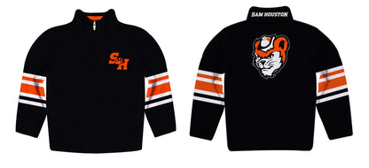 Sam Houston Bearkats Game Day Black Quarter Zip Pullover for Infants Toddlers by Vive La Fete