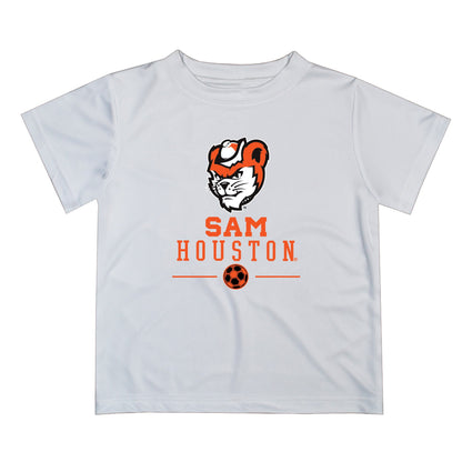 Sam Houston Bearkats Vive La Fete Soccer V1 White Short Sleeve Tee Shirt
