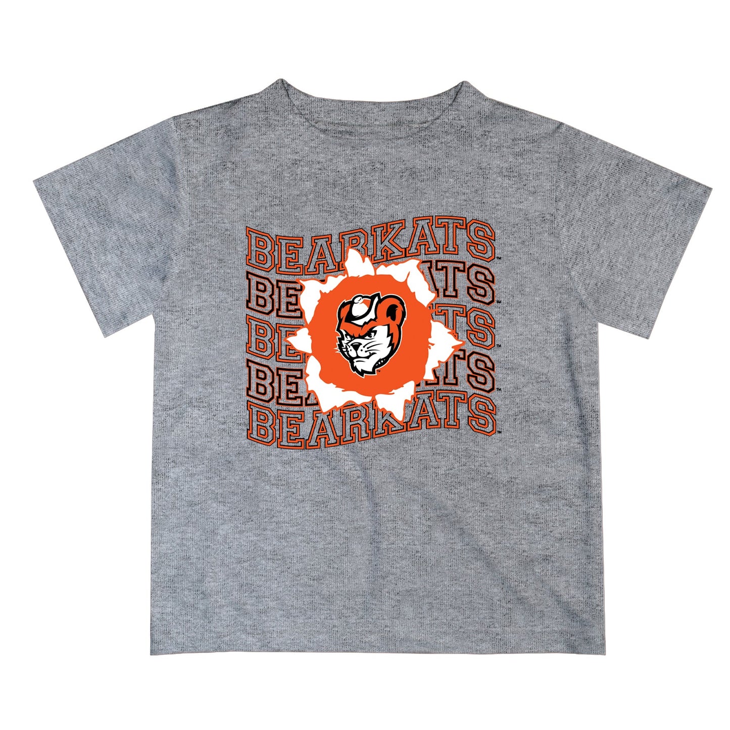 Sam Houston Bearkats Vive La Fete  Heather Gray Art V1 Short Sleeve Tee Shirt