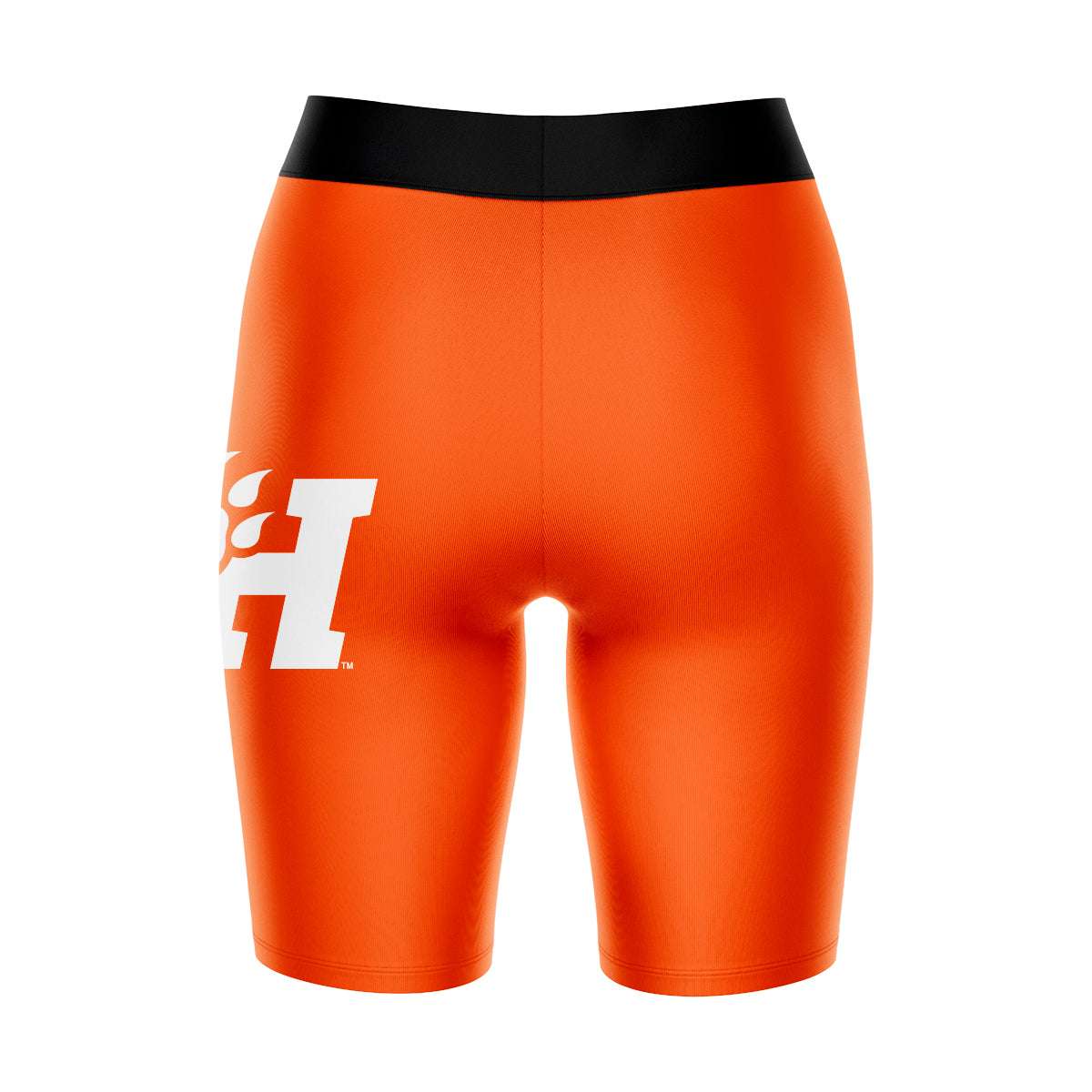 Sam Houston Bearkats Vive La Fete Game Day Logo on Thigh and Waistband Orange and Black Women Bike Short 9 Inseam