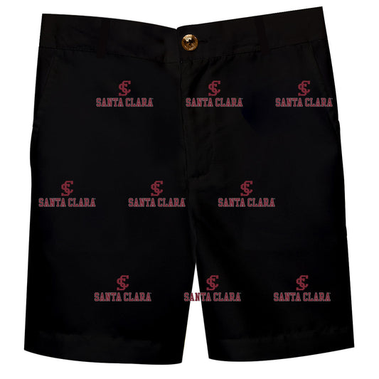 Santa Clara Broncos SCU Boys Game Day Black Structured Shorts