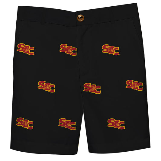 Sacramento City College Panthers Boys Game Day Black Structured Shorts
