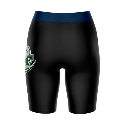 SCF Manatees Vive La Fete Game Day Logo on Thigh and Waistband Black and Navy Women Bike Short 9 Inseam"