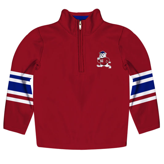 South Carolina State Bulldogs Game Day Red Quarter Zip Pullover for Infants Toddlers by Vive La Fete