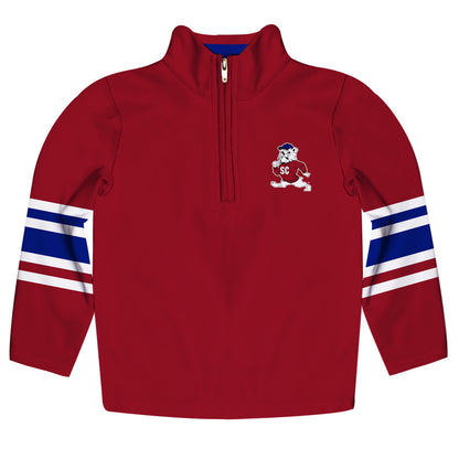 South Carolina State Bulldogs Game Day Red Quarter Zip Pullover for Infants Toddlers by Vive La Fete