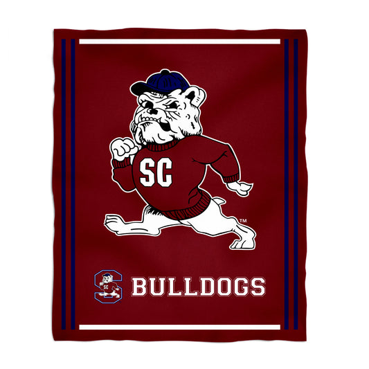 SC State Bulldogs South Carolina Kids Game Day Maroon Plush Soft Minky Blanket 36 x 48 Mascot