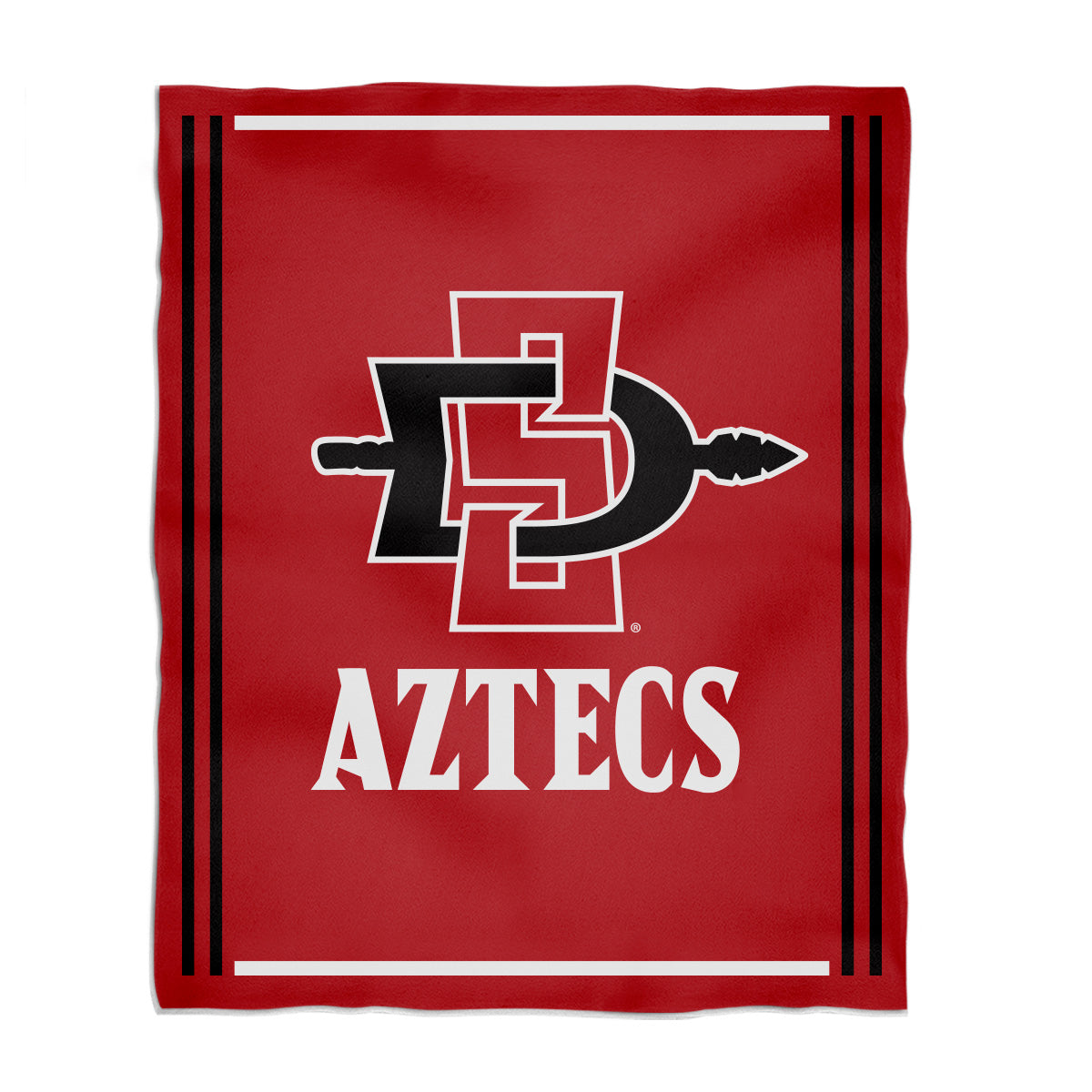 San Diego State University Aztecs SDSU Kids Game Day Red Plush Soft Minky Blanket 36 x 48 Mascot