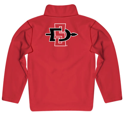 San Diego State Aztecs SDSU Game Day Solid Black Quarter Zip Pullover for Infants Toddlers by Vive La Fete