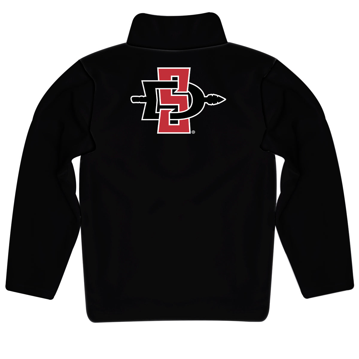 San Diego State Aztecs SDSU Game Day Solid Black Quarter Zip Pullover for Infants Toddlers by Vive La Fete