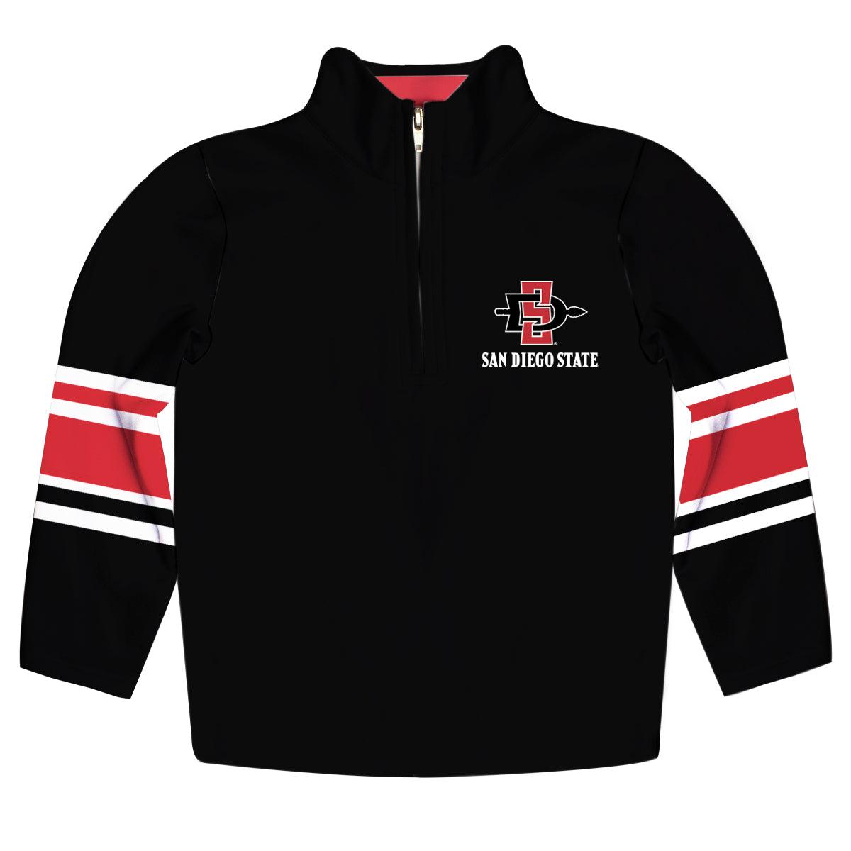 San Diego State Aztecs SDSU Game Day Black Quarter Zip Pullover for Infants Toddlers by Vive La Fete