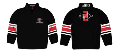 San Diego State Aztecs SDSU Game Day Black Quarter Zip Pullover for Infants Toddlers by Vive La Fete