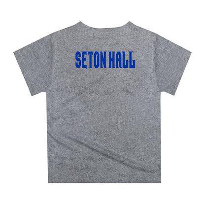 Seton Hall University Original Dripping Basketball Heather Gray T-Shirt by Vive La Fete