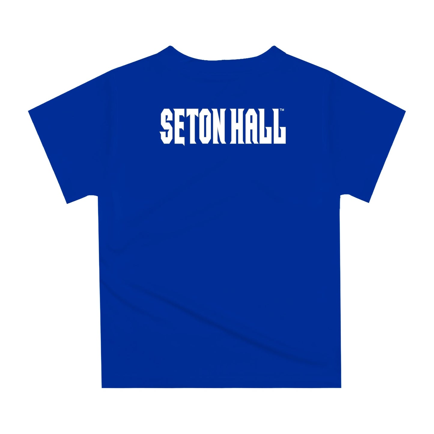 Seton Hall University Original Dripping Basketball Blue T-Shirt by Vive La Fete