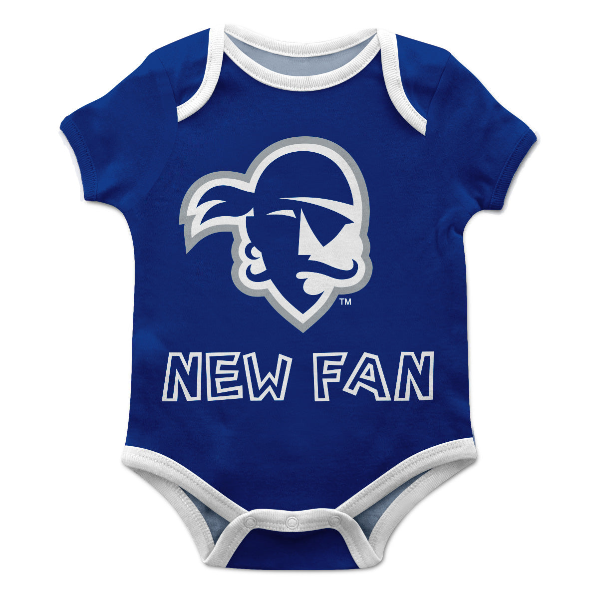 Seton Hall Pirates Infant Game Day Blue Short Sleeve One Piece Jumpsuit New Fan Mascot Bodysuit by Vive La Fete