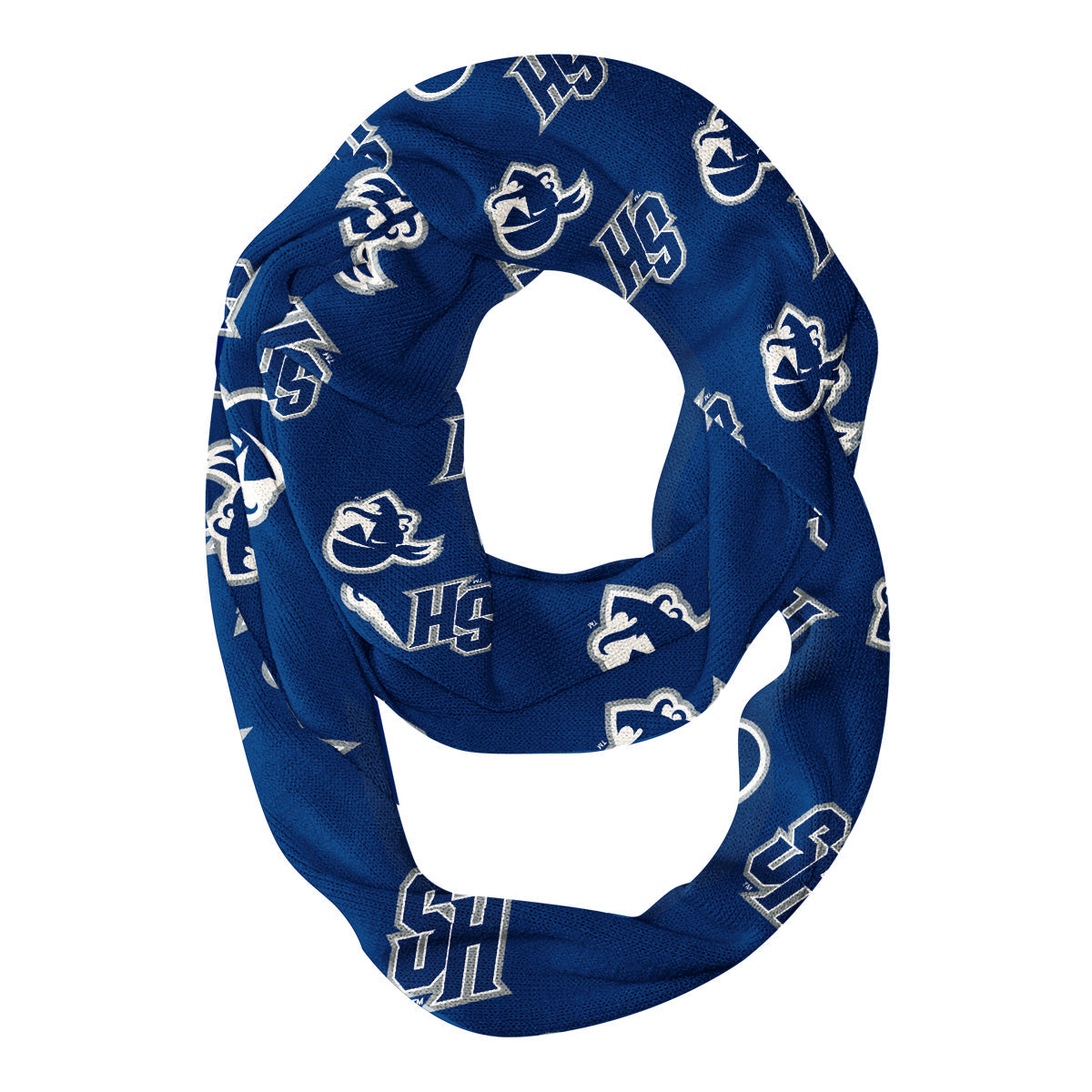 Seton Hall Pirates Vive La Fete Repeat Logo Game Day Collegiate Women Light Weight Ultra Soft Infinity Scarf