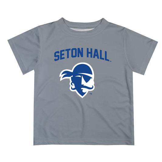 Seton Hall Pirates Vive La Fete Boys Game Day V2 Gray Short Sleeve Tee Shirt