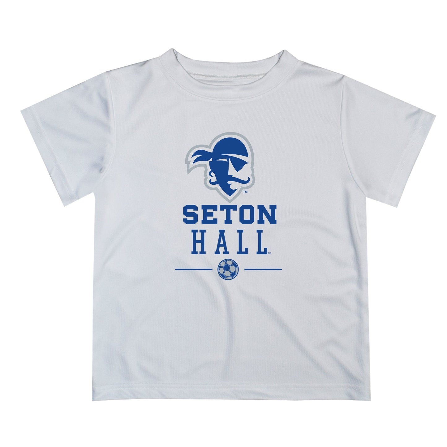 Seton Hall Pirates Vive La Fete Soccer V1 White Short Sleeve Tee Shirt