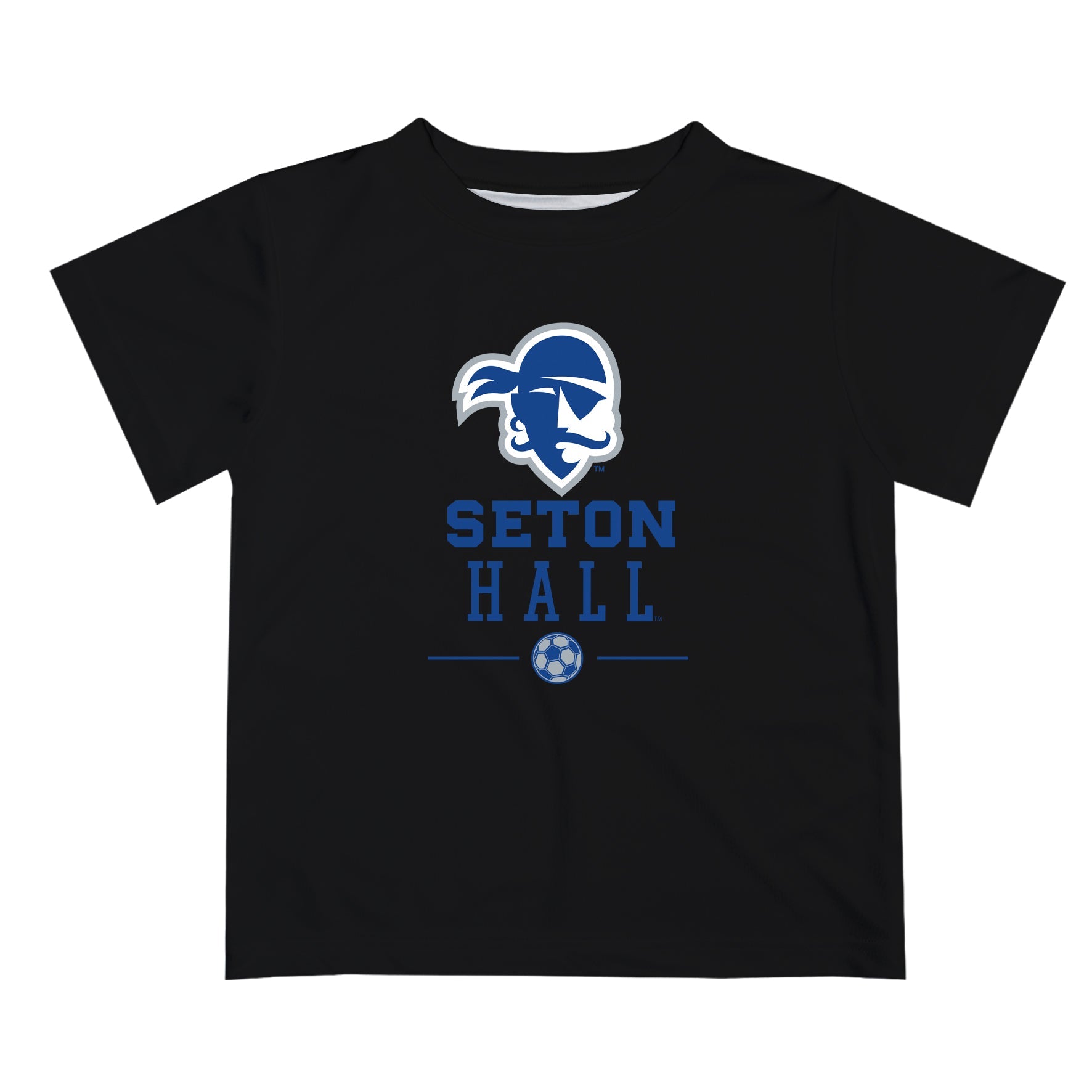 Seton Hall Pirates Vive La Fete Soccer V1 Black Short Sleeve Tee Shirt