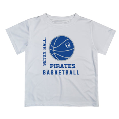 Seton Hall Pirates Vive La Fete Basketball V1 White Short Sleeve Tee Shirt