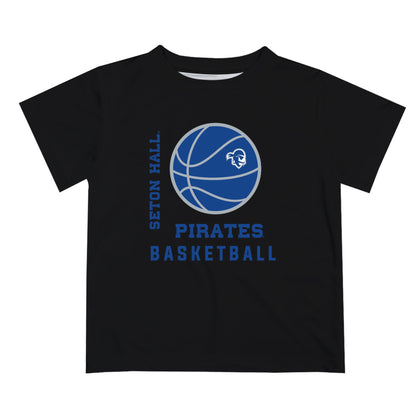 Seton Hall Pirates Vive La Fete Basketball V1 Black Short Sleeve Tee Shirt