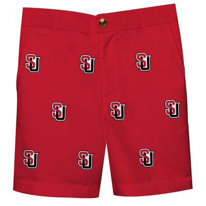 Seattle University Redhawks Boys Game Day Red Structured Shorts