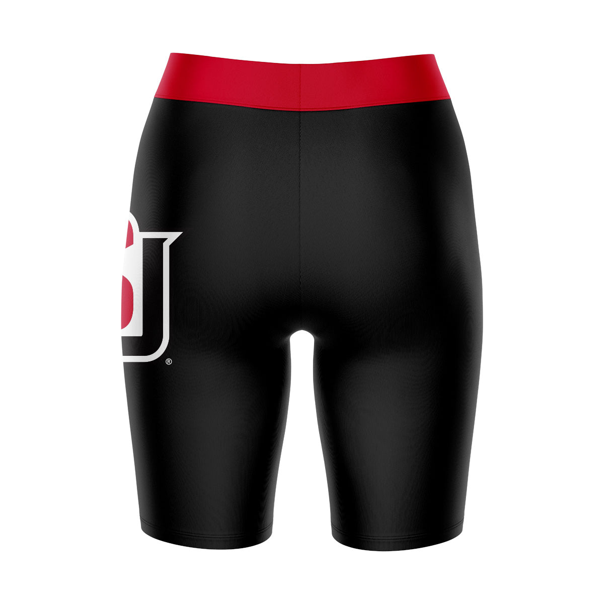 Seattle U Redhawks Vive La Fete Game Day Logo on Thigh and Waistband Black and Red Women Bike Short 9 Inseam"