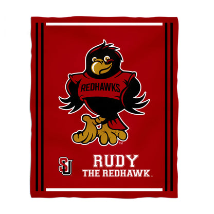 Seattle University Redhawks Kids Game Day Red Plush Soft Minky Blanket 36 x 48 Mascot