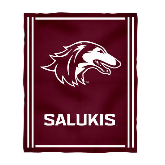 Southern Illinois Salukis SIU Kids Game Day Maroon Plush Soft Minky Blanket 36 x 48 Mascot