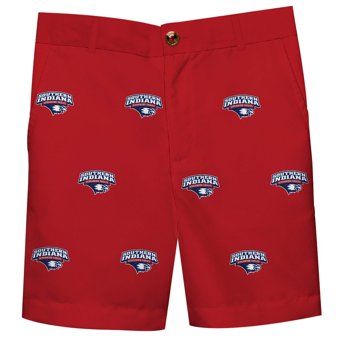 Southern Indiana Screaming Eagles USI Boys Game Day Red Structured Shorts