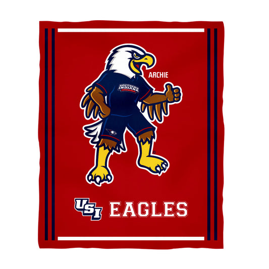 Southern Indiana Screaming Eagles Kids Game Day Red Plush Soft Minky Blanket 36 x 48 Mascot