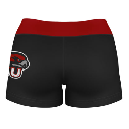 SJU Hawks Vive La Fete Game Day Logo on Thigh and Waistband Black and Red Women Yoga Booty Workout Shorts 3.75 Inseam" - Vive La F̻te - Online Apparel Store