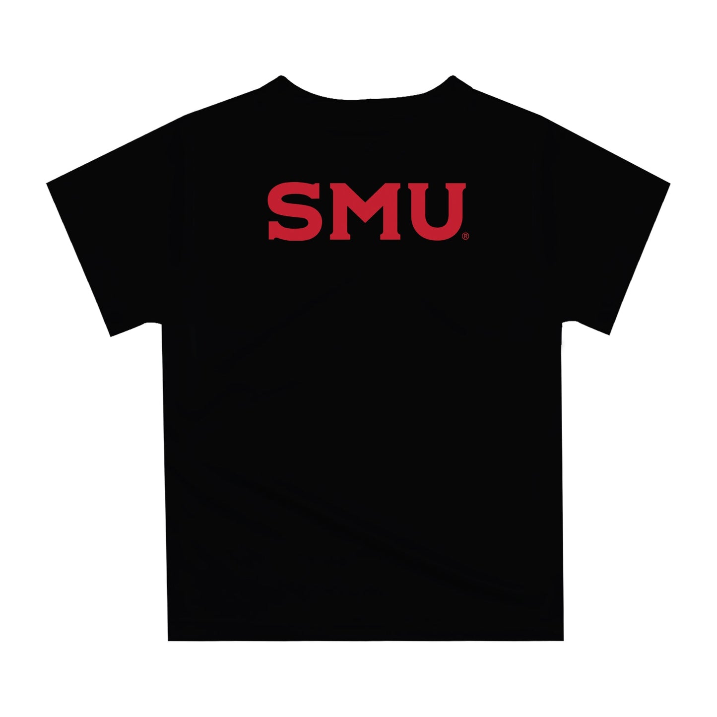 Southern Methodist Mustangs Original Dripping Football Helmet Black T-Shirt by Vive La Fete