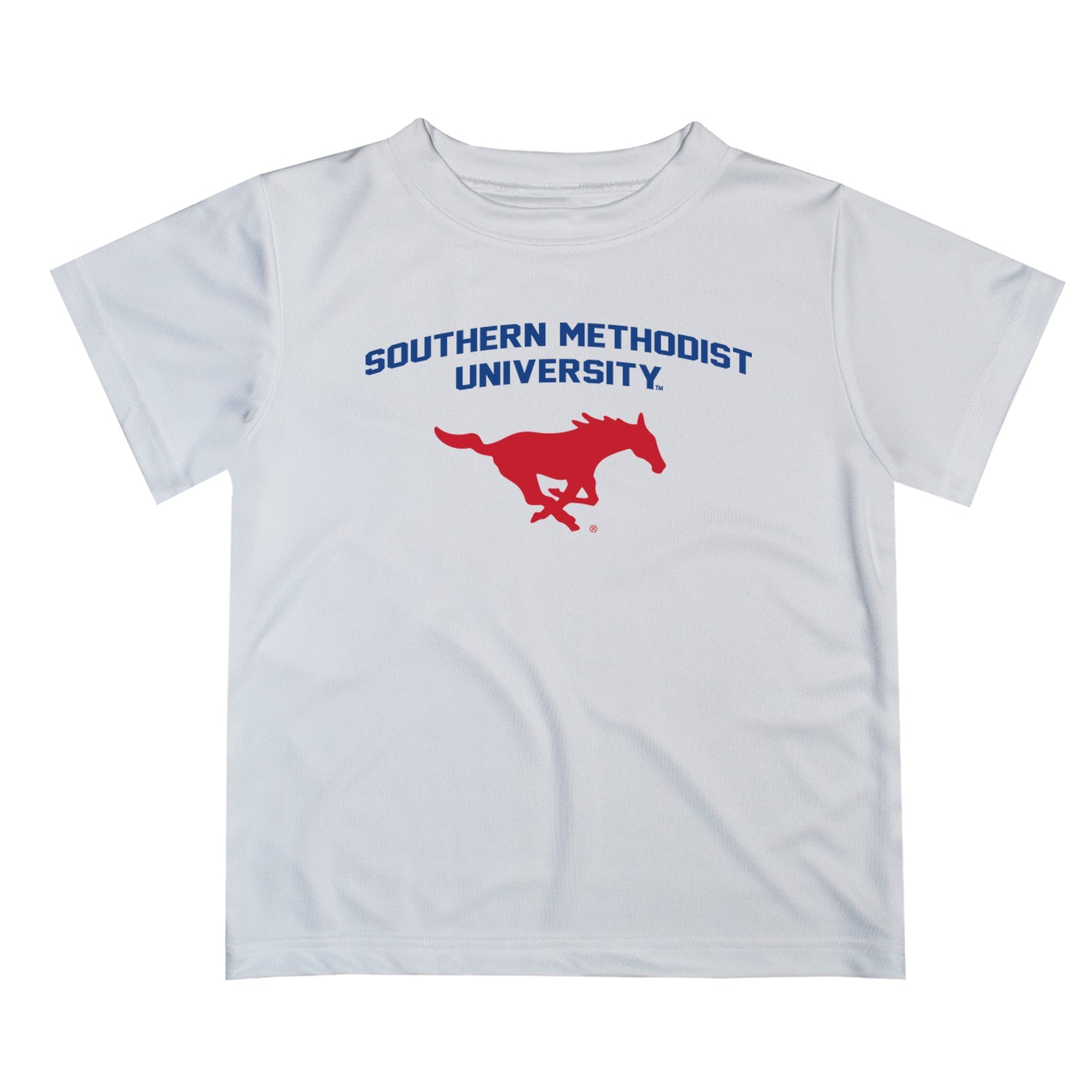 SMU Mustangs Vive La Fete Boys Game Day V2 White Short Sleeve Tee Shirt