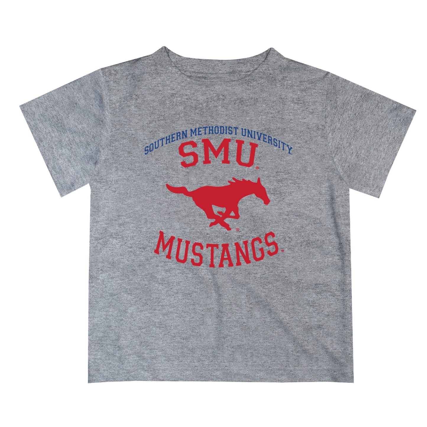 SMU Mustangs Vive La Fete Boys Game Day V1 Heather Gray Short Sleeve Tee Shirt