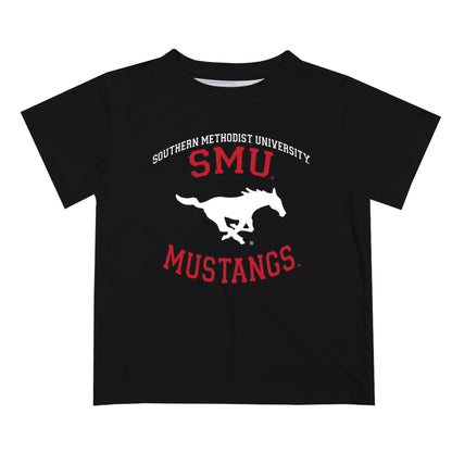 SMU Mustangs Vive La Fete Boys Game Day V1 Black Short Sleeve Tee Shirt