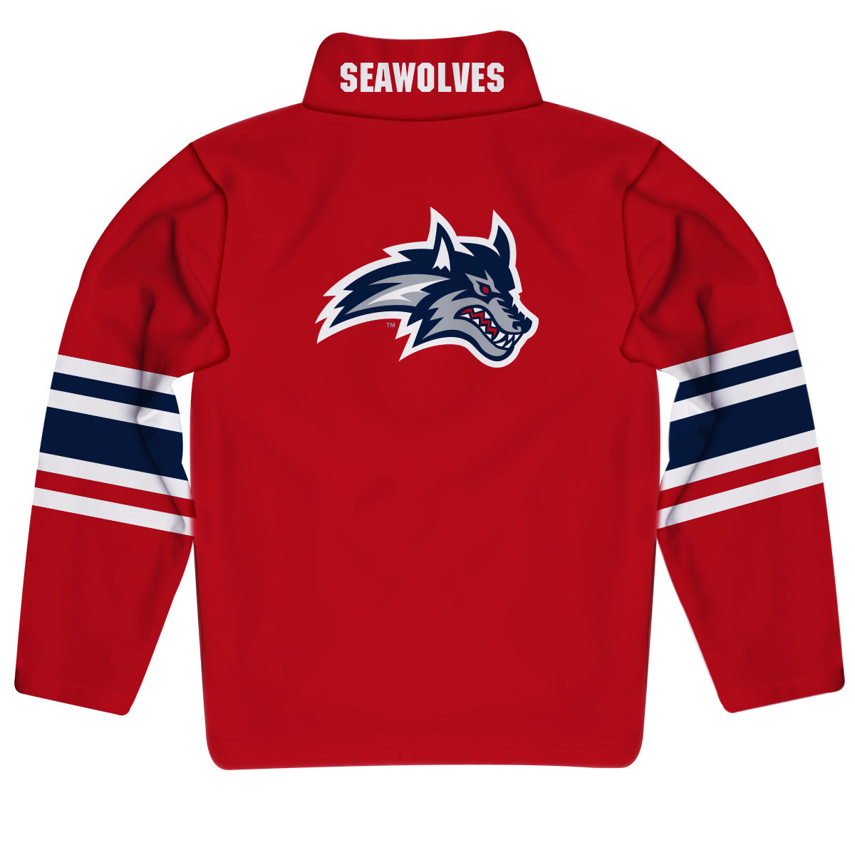 Stony Brook Seawolves  Game Day Red Quarter Zip Pullover for Infants Toddlers by Vive La Fete