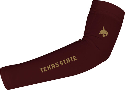 TXST Texas State Bobcats Vive La Fete Toddler Youth Women Game Day Solid Arm Sleeve Pair Primary Logo and Mascot