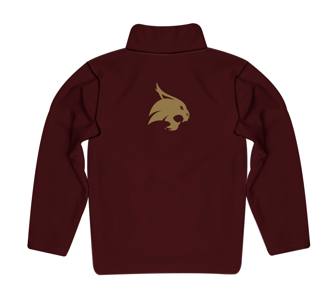 TXST Texas State Bobcats Game Day Solid White Quarter Zip Pullover for Infants Toddlers by Vive La Fete