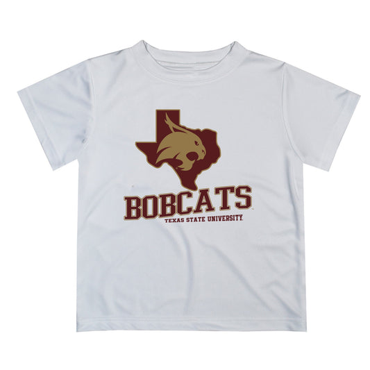 TXST Texas State Bobcats Vive La Fete State Map Maroon Short Sleeve Tee Shirt - Vive La F̻te - Online Apparel Store