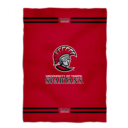Tampa Spartans Game Day Soft Premium Fleece Red Throw Blanket 40 x 58 Logo and Stripes