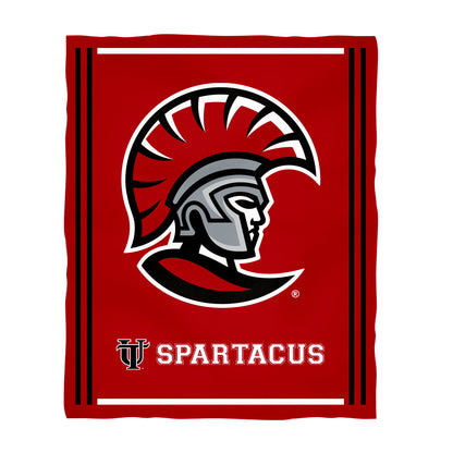 Tampa Spartans Kids Game Day Red Plush Soft Minky Blanket 36 x 48 Mascot
